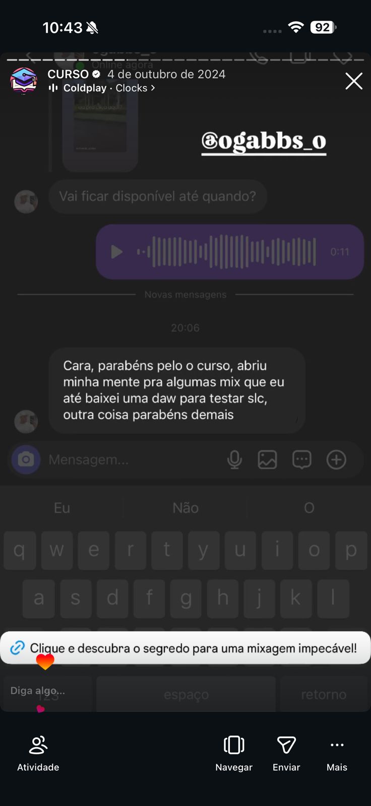Relato de aluno